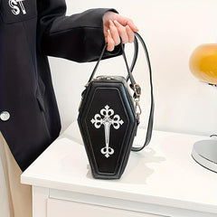 European American Retro Dark Crossbody Coffin Shoulder Bag