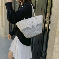 Straw Woven Summer Tote Beach Bag Large Capacity Casual Han