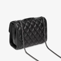 Argyle Crossbody Bag Quilted Chain Shoulder Purse Solid Square