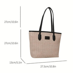 Straw Woven Tote Bag Summer Beach Shoulder Bag