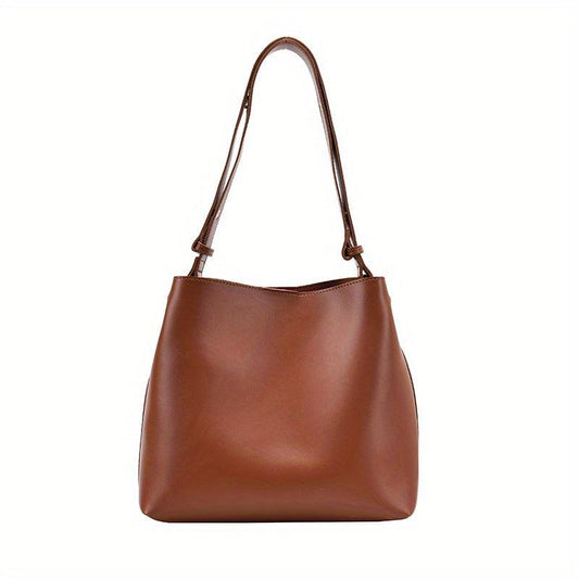 PU Leather Shoulder Bag with Little Pouch Crossbody Bag