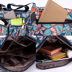 Large Capacity Nylon Shoulder Bag Zipper Stylish Crossbody Bag