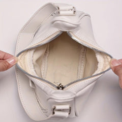 Star Pattern Zipper Underarm Bag Y2K Style Shoulder Bag