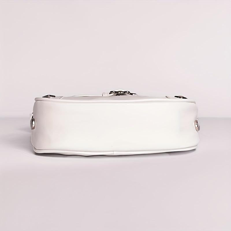 Star Pattern Zipper Underarm Bag Y2K Style Shoulder Bag
