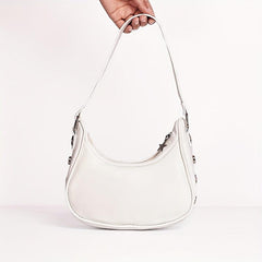 Star Pattern Zipper Underarm Bag Y2K Style Shoulder Bag