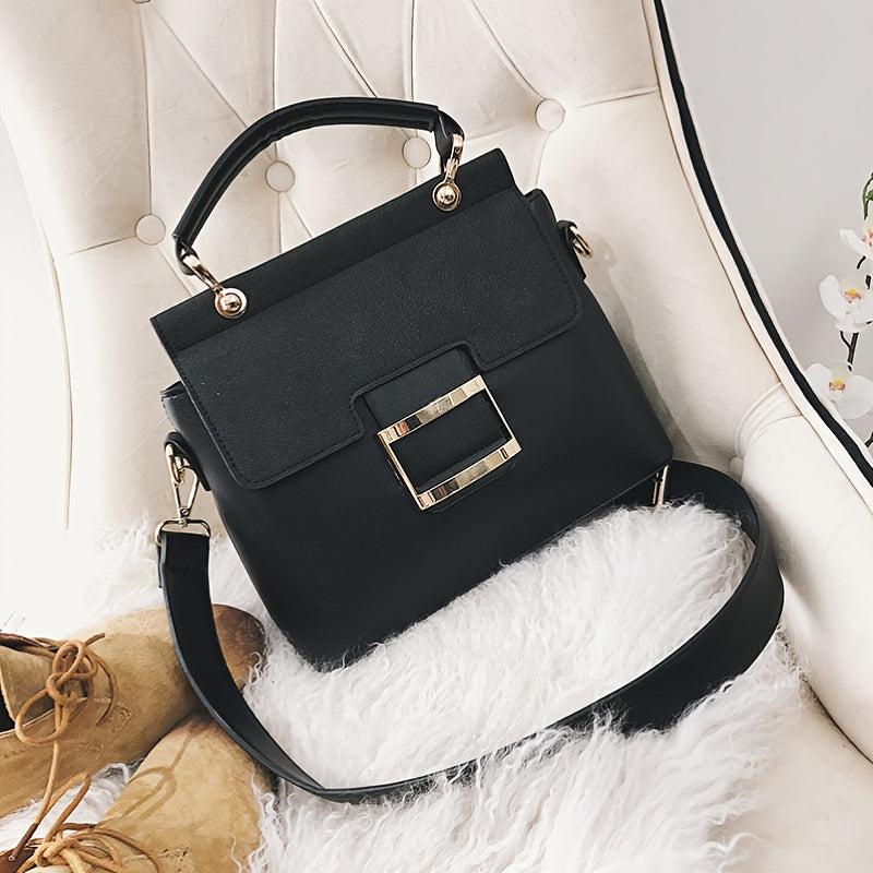 Adjustable Strap Square Tote Bag Large Capacity Shoulder Bag