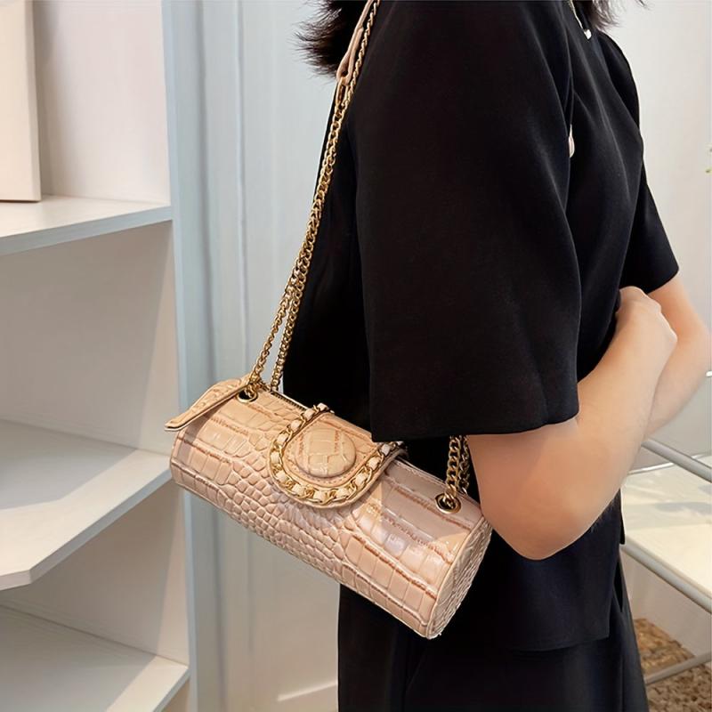 Stone Embossed Boston Bag Vintage PU Crossbody Bag Purses