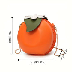 Orange Shape Crossbody Bag Funny Chain Shoulder Small Purses Handbags