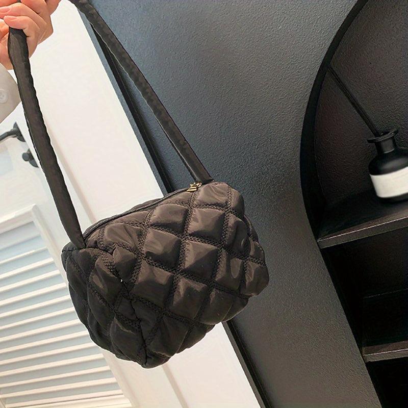 Quilted Shoulder Bag Solid Underarm Bag Women's Handbag 15 X 11 X 11 0cm