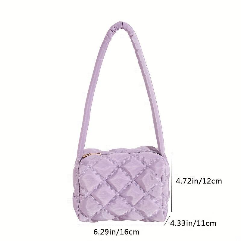 Quilted Shoulder Bag Solid Underarm Bag Women's Handbag 15 X 11 X 11 0cm