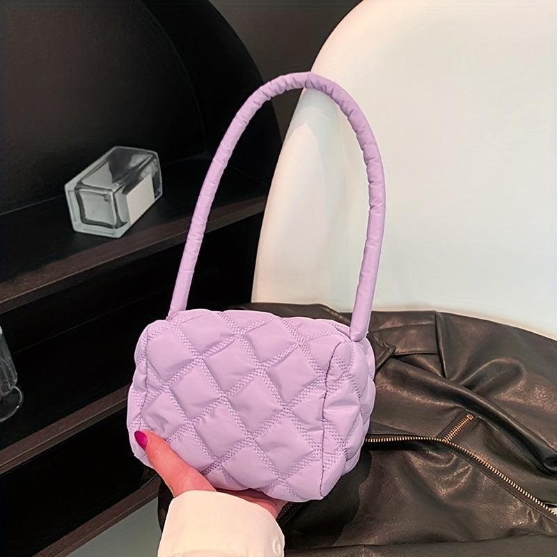 Quilted Shoulder Bag Solid Underarm Bag Women's Handbag 15 X 11 X 11 0cm