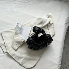 Minimalist Ruched Baguette Bag Solid Niche Underarm Bag All Match