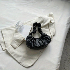 Minimalist Ruched Baguette Bag Solid Niche Underarm Bag All Match