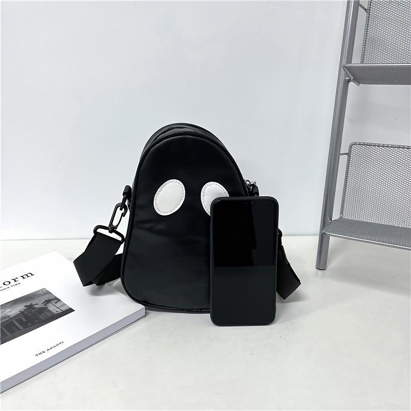 Ghost Skull Novelty Bag Funny Goth Small Zipper Shoulder Bag