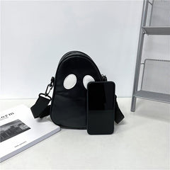 Ghost Skull Novelty Bag Funny Goth Small Zipper Shoulder Bag
