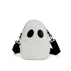 Ghost Skull Novelty Bag Funny Goth Small Zipper Shoulder Bag