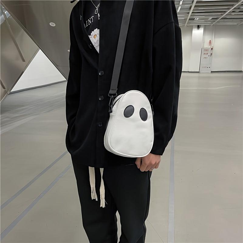Ghost Skull Novelty Bag Funny Goth Small Zipper Shoulder Bag