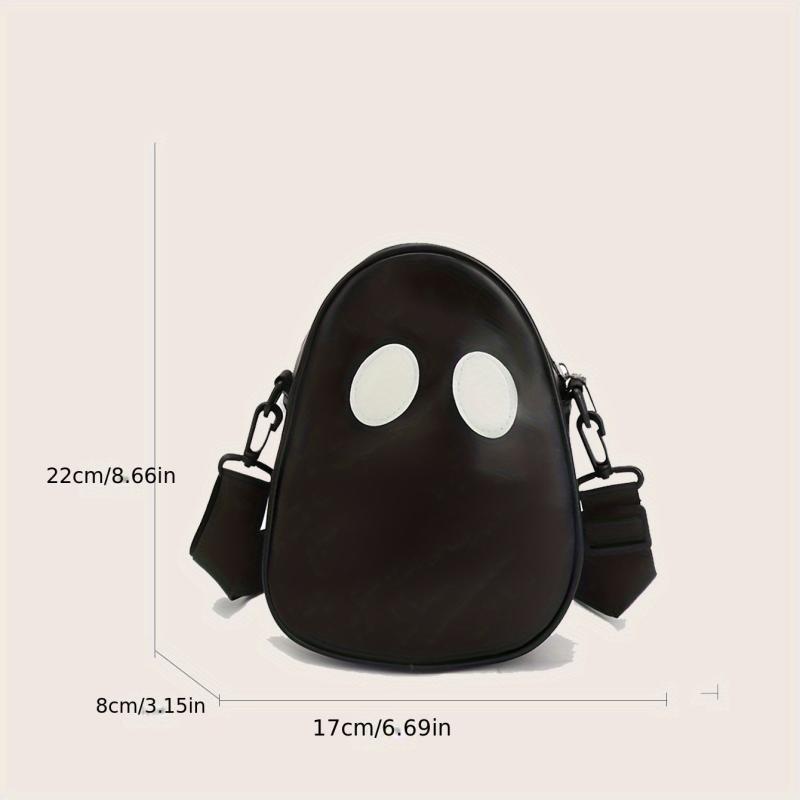 Ghost Skull Novelty Bag Funny Goth Small Zipper Shoulder Bag