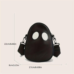 Ghost Skull Novelty Bag Funny Goth Small Zipper Shoulder Bag