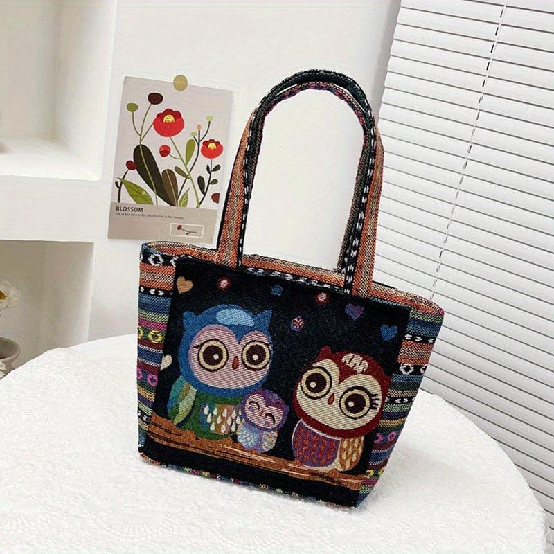 Embroidered Shoulder Bag Ethnic Handbag Zipper Women's Purse