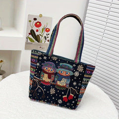 Embroidered Shoulder Bag Ethnic Handbag Zipper Women's Purse