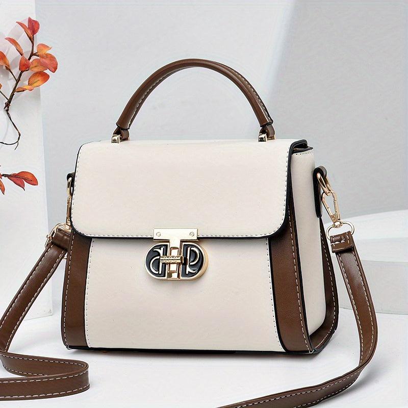 Top Handle Satchel Crossbody Bag PU Leather Handbag Purse