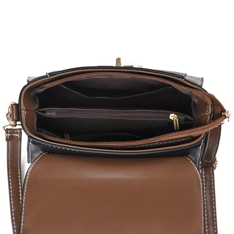 Top Handle Satchel Crossbody Bag PU Leather Handbag Purse