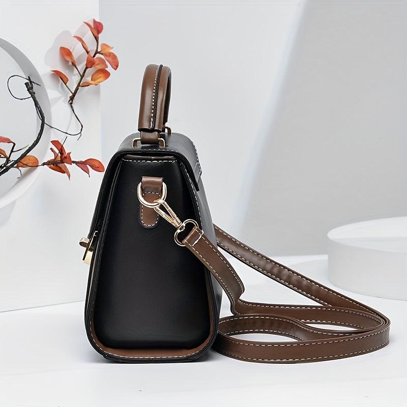 Top Handle Satchel Crossbody Bag PU Leather Handbag Purse