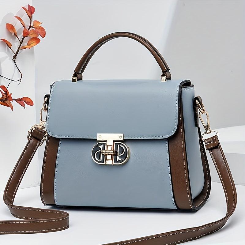 Top Handle Satchel Crossbody Bag PU Leather Handbag Purse