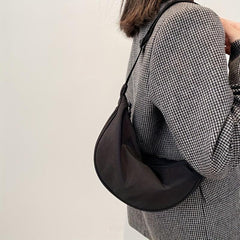 Women's Minimalist Crossbody Shoulder Bag Solid Hobo Bag