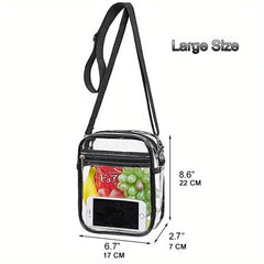 Clear PVC Crossbody Bag Waterproof Cell Phone Bag for Travel