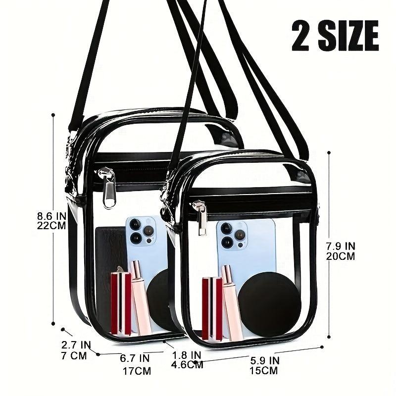 Clear PVC Crossbody Bag Waterproof Cell Phone Bag for Travel