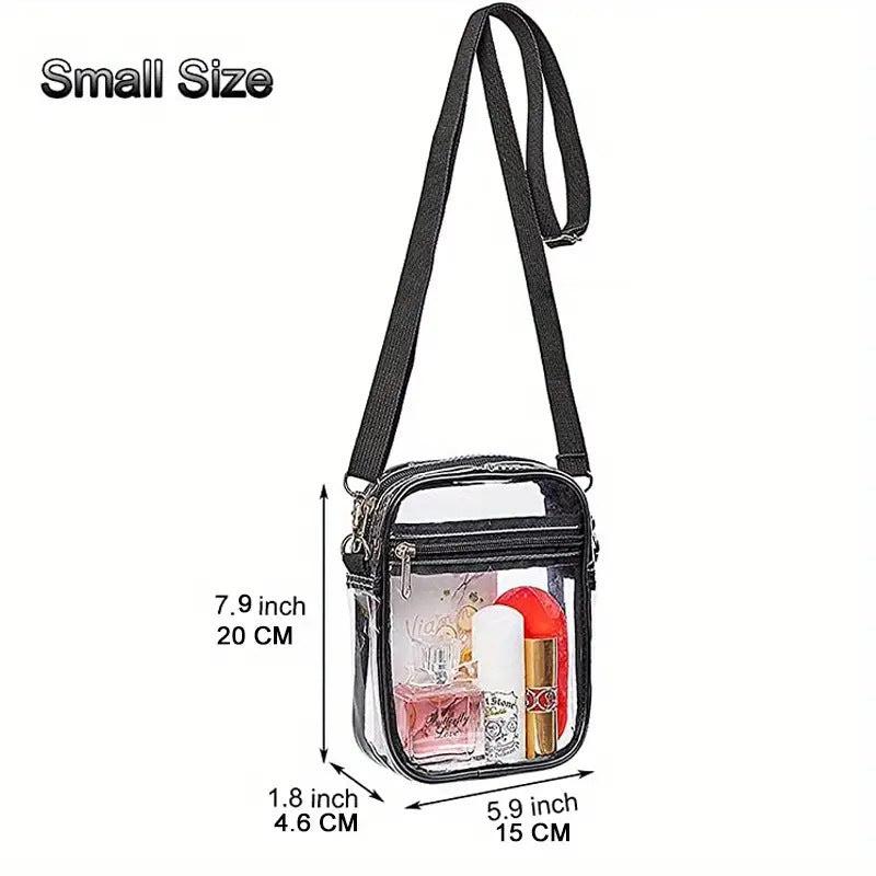 Clear PVC Crossbody Bag Waterproof Cell Phone Bag for Travel