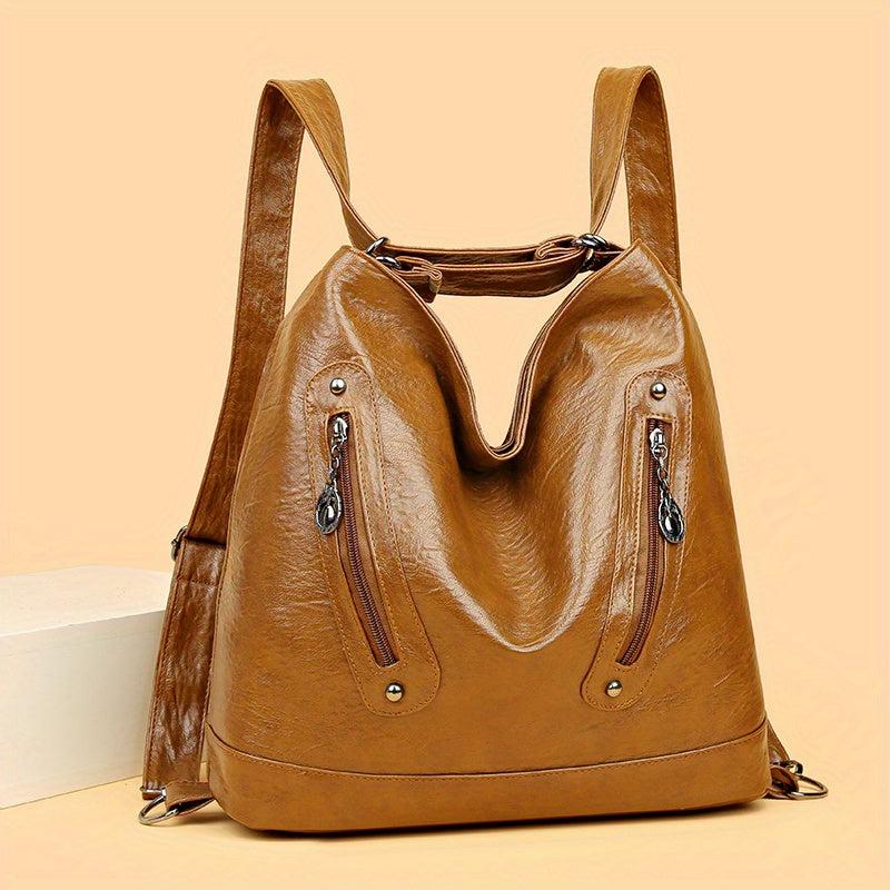 Vintage Solid Backpack for Travel & Work