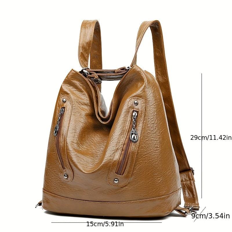Vintage Solid Backpack for Travel & Work