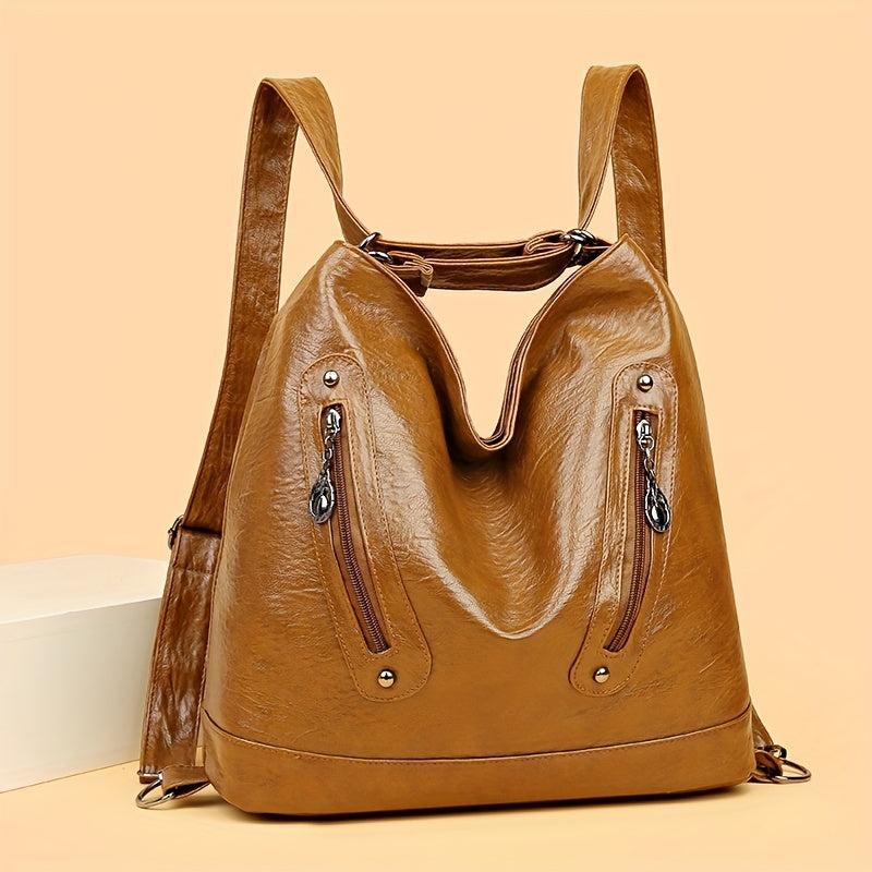 Vintage Solid Backpack for Travel & Work