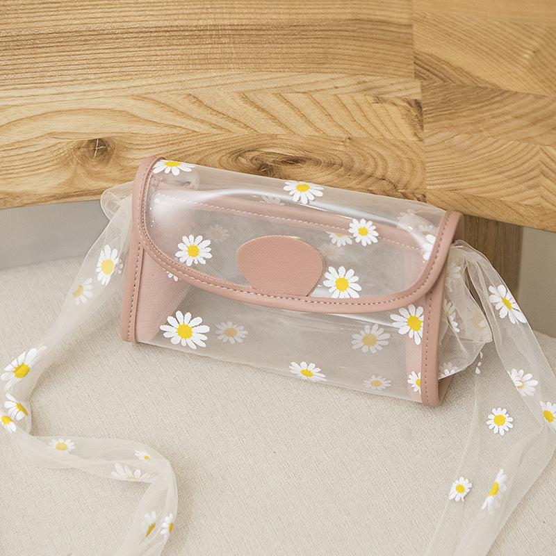 Printed Jelly Shoulder Bag PVC Transparent Stylish Crossbody Bag