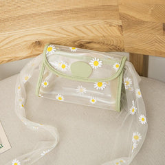 Printed Jelly Shoulder Bag PVC Transparent Stylish Crossbody Bag