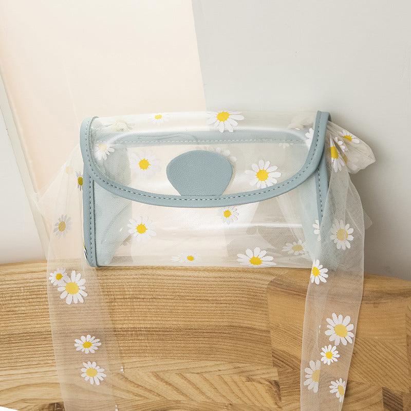 Printed Jelly Shoulder Bag PVC Transparent Stylish Crossbody Bag