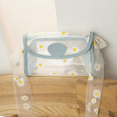 Printed Jelly Shoulder Bag PVC Transparent Stylish Crossbody Bag