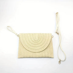 Straw Clutch Bag Boho Style Crossbody Handbag