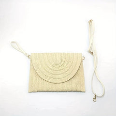 Straw Clutch Bag Boho Style Crossbody Handbag
