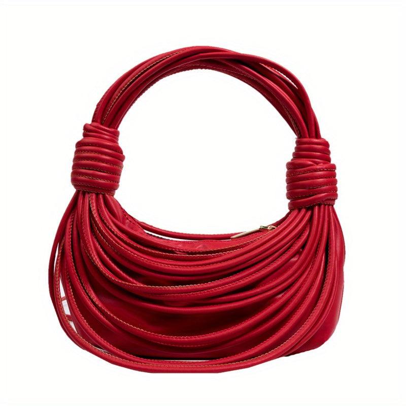 Hand Woven Handbags Line Bundles Braided Knot Shoulder Bag Niche Clutch Purse