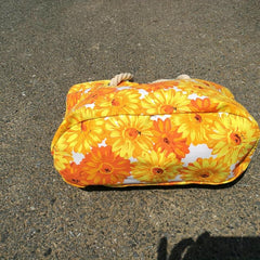 Graphic Flower Print Beach Bag Lightweight Handbag For Travel