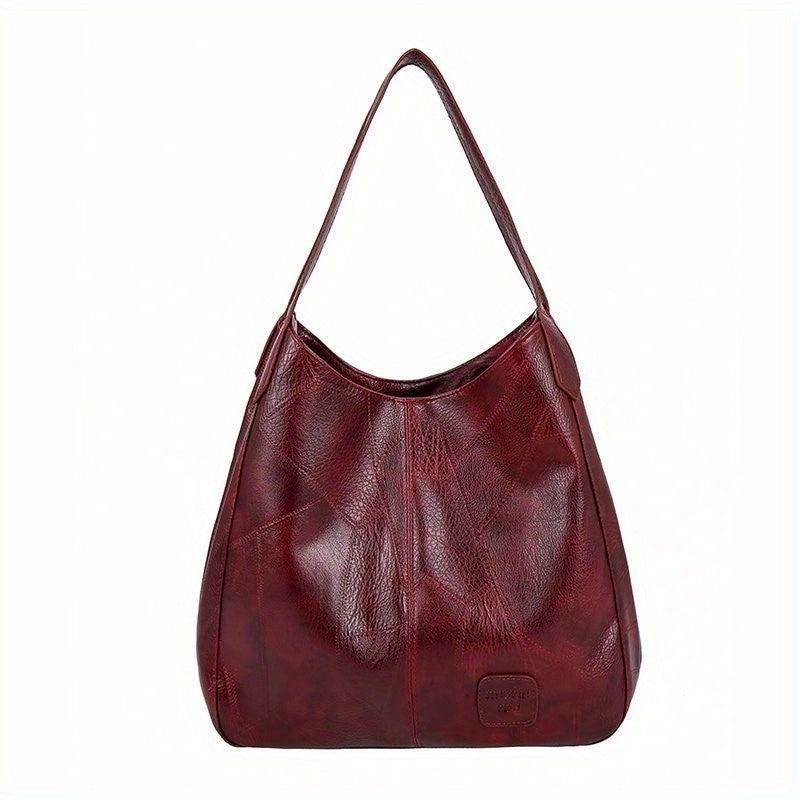 Vintage Tote Bag Solid Shoulder Bag Women's Work Bag