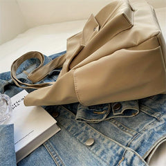 Minimalist Solid Tote Bag All Match Storage Bag For Work Women's Shoulder Bag