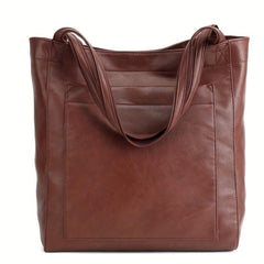 Large Capacity Vintage Tote Shoulder Bag for Work