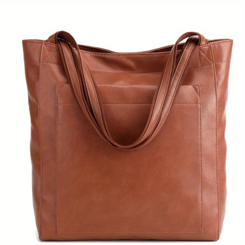 Large Capacity Vintage Tote Shoulder Bag for Work