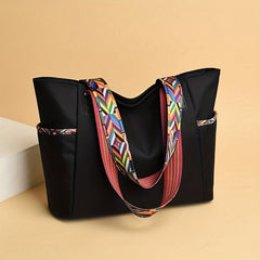 Large Capacity Casual Tote Bag Waterproof Zipper Shoulder Handbag