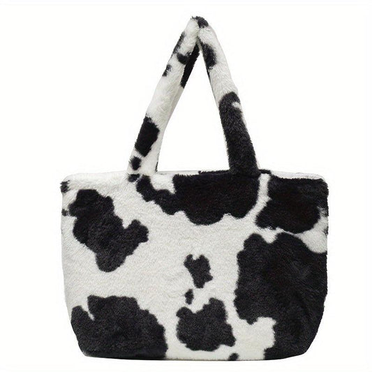 Soft Plush Shoulder Bag All Match Storage Bag For Office & School